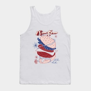 Burger Doodle (On Pink and White Version) 1122-0034 Tank Top